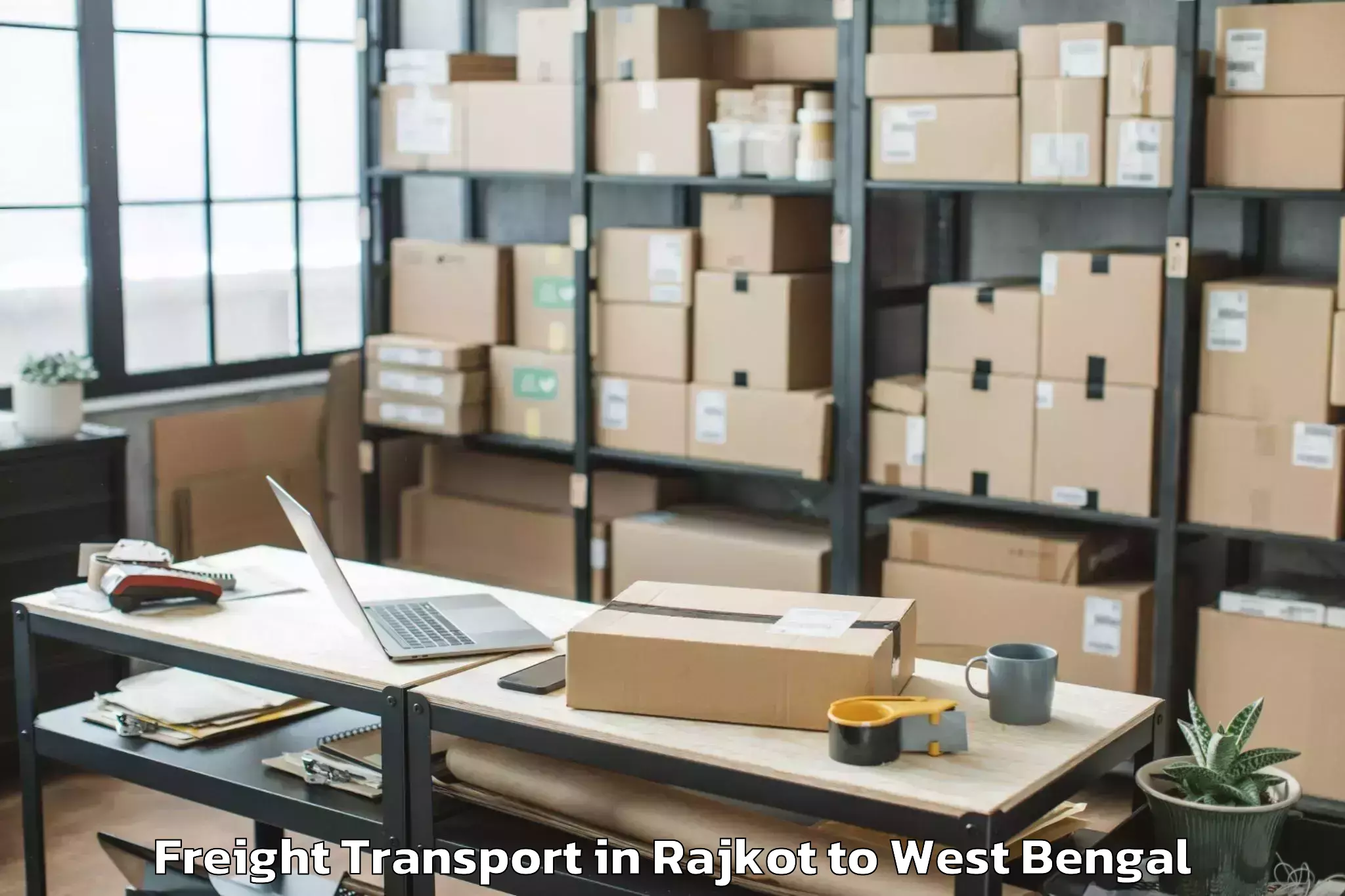 Book Rajkot to West Bengal State University B Freight Transport